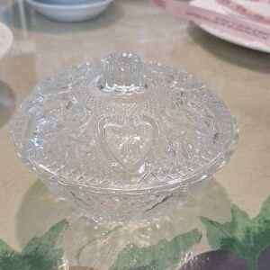 Elegant Clear Glass Trinket Box